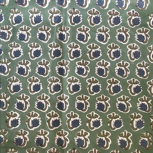 2 Rhidi Green and Blue Hand Crafted Pillow cases 20” X 20”
